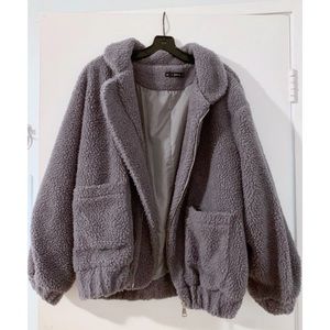 Zaful blue teddy coat